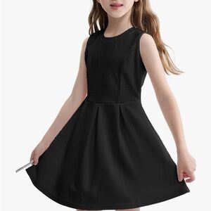 Elegant Black Sleeveless Kids Dress